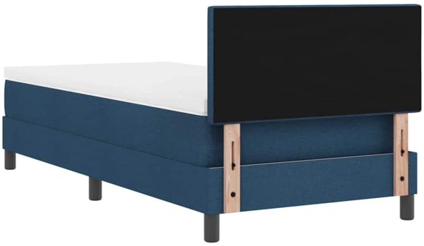 vidaXL Boxspringbett mit Matratze mit Kopfteil Blau 90 x 190 cm Stoff 3342176 Bild 9