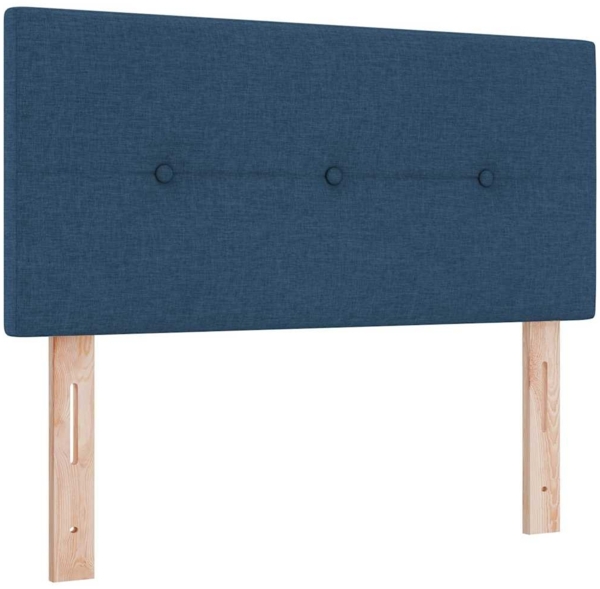 vidaXL Boxspringbett mit Matratze mit Kopfteil Blau 90 x 190 cm Stoff 3342176 Bild 6