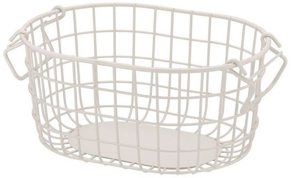 blomus Aufbewahrungskorb -KAGO- Aufbewahrungsbox, Gitterkorb, Organizer: moderner Drahtkorb (1 St), moderner Designfokus, Metall, Henkel zum Tragen, Stapelbar