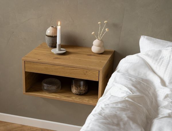 ACTONA GROUP Nachtkommode in Wildeiche, MDF - 50 x 24,3 x 35 cm (BxHxT)