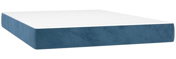 vidaXL Boxspringbett mit Matratze & LED Dunkelblau 140x200 cm Samt 3136309 Bild 6