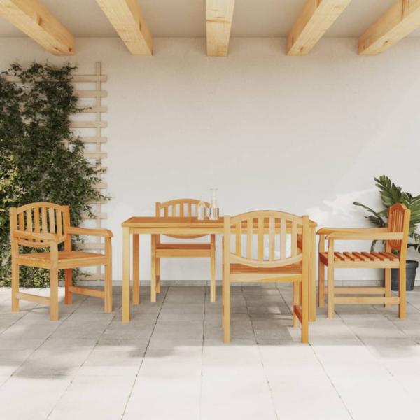 vidaXL 5-tlg. Garten-Essgruppe Massivholz Teak 3157929