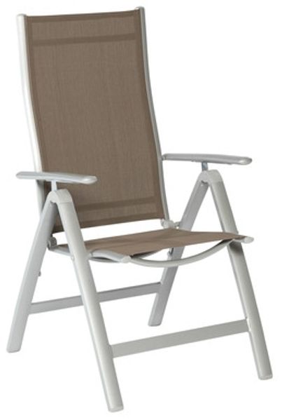Carrara Gartensessel, klappbar, silbertaupe, 2er Set