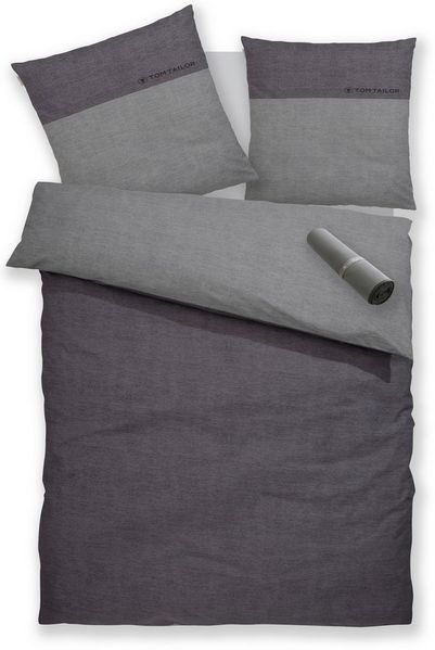 TOM TAILOR HOME Wendebettwäsche Henry in Gr. 135x200 oder 155x220 cm, Renforcé, 3 teilig, Bettwäsche aus Baumwolle, mit GRATIS-Zugabe: Sporthandtuch