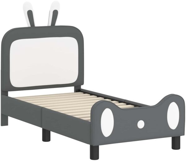 vidaXL Kinderbettgestell mit Kopfteil Hellgrau 70 x 140 cm PU 42011086 Bild 4