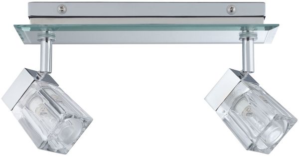 Paulmann WallCeiling Trabani IP44 2x20W G9 Chrom/Transparent 230V Metall/Glas5221
