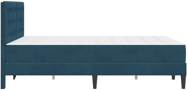 vidaXL Bettgestell mit Matratze mit Kopfteil Blau 140 x 190 cm Samt 3415053 Bild 7