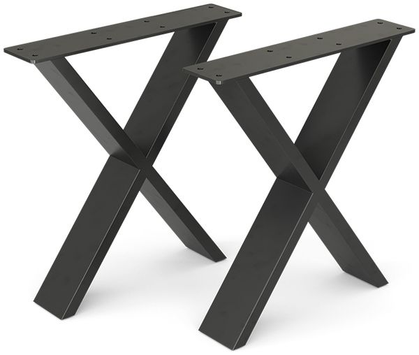 Tischbeine Schwarz 40 x 42 cm X-Form Vicco