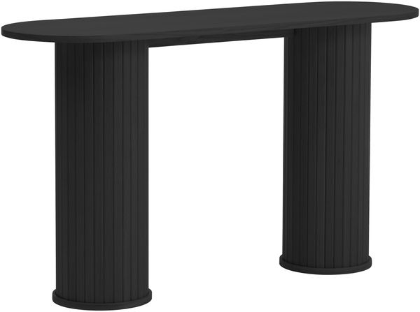 Konsolentisch >NOLA< in Eiche schwarz, MDF furniert - 130x75x40cm (BxHxT)