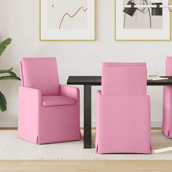vidaXL Esszimmerstühle 2 pcs Rosa 57 x 67 x 98 cm Stoff 42017925