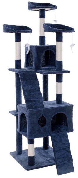 Kratzbaum Katzenbaum Katzenkratzbaum 170 cm Kletterbaum Spielbaum Dunkelgrau