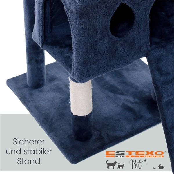Kratzbaum Katzenbaum Katzenkratzbaum 170 cm Kletterbaum Spielbaum Dunkelgrau Bild 6