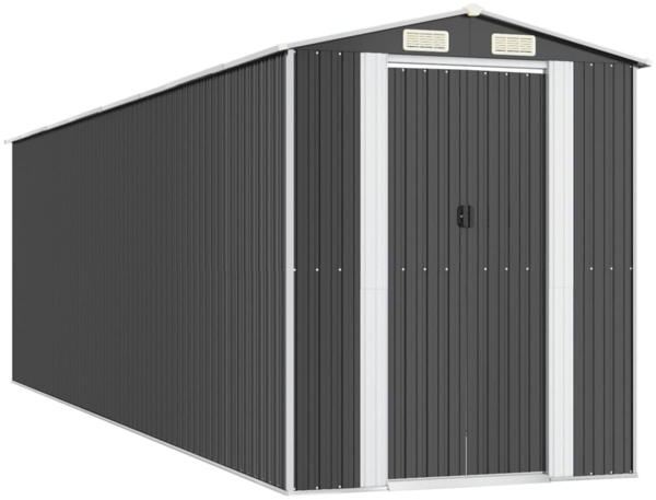 vidaXL Geräteschuppen Anthrazit 192x689x223 cm Verzinkter Stahl 3147455