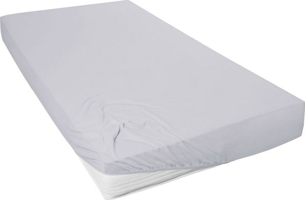 Westminster Spannbetttuch Mako Jersey 100 x 200 cm hellgrau
