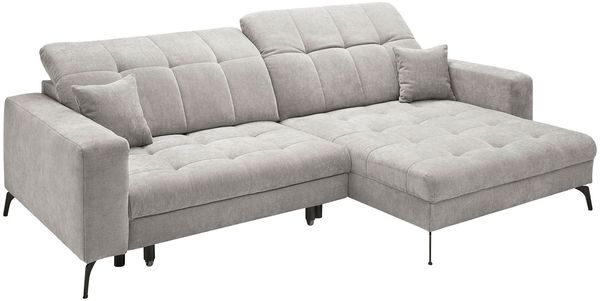 Wohnlandschaft LIV'IN Maradero, Stoff, Grau, 282 x 100 x 177 cm