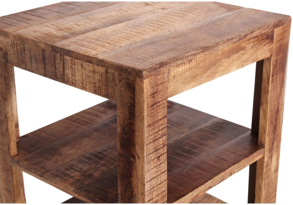 Regal Mangoholz massiv Natur 44x44 cm Bild 5