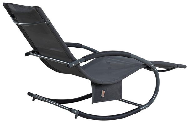 Schaukelliege Sonnenliege Liegestuhl Relaxliege Gartenliege Liege Swing Grau Bild 6