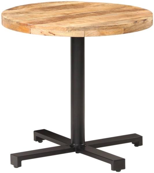 vidaXL Bistrotisch Rund Ø80x75 cm Raues Mangoholz 320269