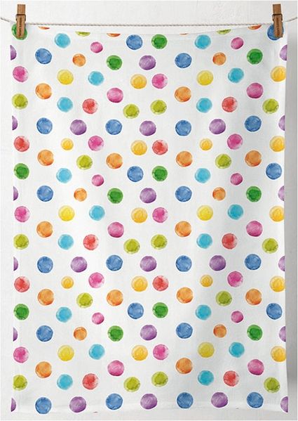 Ambiente® Geschirrtuch Polka Dots, (2-tlg, 2-teilig), Geschirrtücher ca. 50x70cm Baumwolle