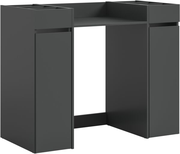 Waschmaschienenumbau Set (B/H/T: 124x101x60 cm) in anthrazit Nachbildung