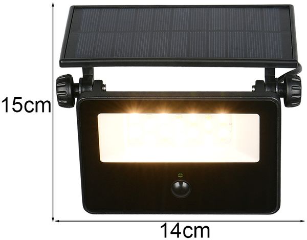2er SET Solarstrahler außen mit Bewegungsmelder, Breite 14cm Bild 3