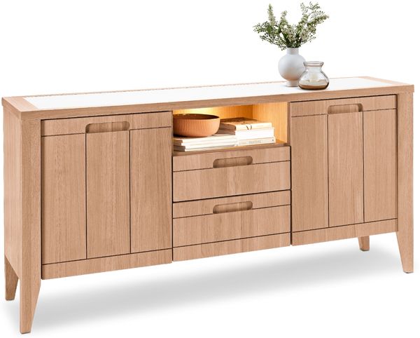 Sideboard SANSIBAR DORNUM BHT 171x90x43 cm braun Kommode Bürokommode Anrichte