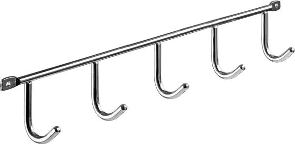 Hettich Garderobenleiste 5 Haken 52 x 350 x 35 mm verchromt