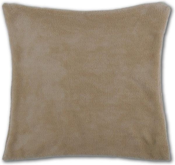 Kissenhülle ca. 40x40cm flauschig mit Reißverschluss, in vielen Farben erhältlich ( Auswahl: Beige )