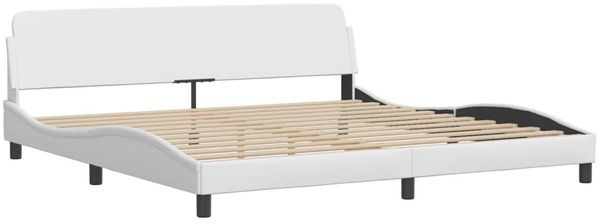 vidaXL Bett mit Matratze "Hvar" Weiß 200x200 cm Kunstleder 3208746 Bild 4