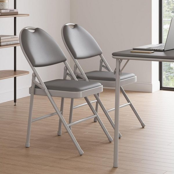 GarveeMore Klappstuhl Polsterte Klappstühle Set von 2 für Küche Esszimmer