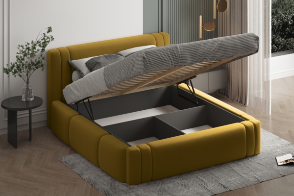 Polsterbett ROLF-OM 160x200 mit Bettkasten und Lattenrost. Farbe: VELUTTO 34 Bild 2