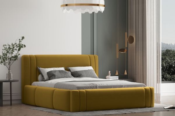 Polsterbett ROLF-OM 160x200 mit Bettkasten und Lattenrost. Farbe: VELUTTO 34 Bild 1