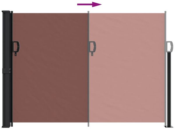 vidaXL Seitenmarkise Ausziehbar Braun 140x500 cm 4004419 Bild 5