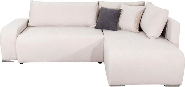 COLLECTION AB Ecksofa Poppy L-Form, B: 227 cm, Bettfunktion, Bettkasten & 1 Zierkissen