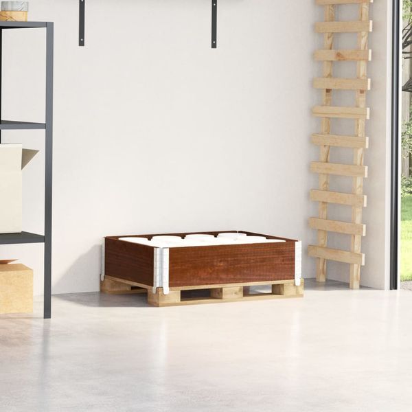 vidaXL Paletten-Aufsatzrahmen Braun 80x60 cm Massivholz Kiefer 4010267