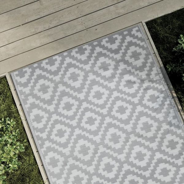 vidaXL Outdoor-Teppich ARAKIL Grau 120x180 cm PP 368552