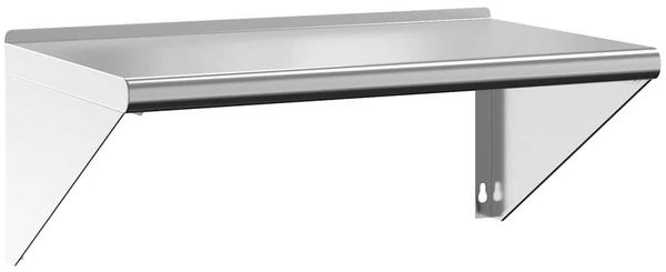 Wandregal, Hängeregal 75x45x31 cm Silbern Edelstahl de5880