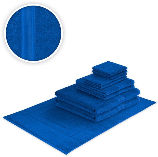 Handtücher Kombi Basis-Set 9-teilig 500 g/m² Royalblau