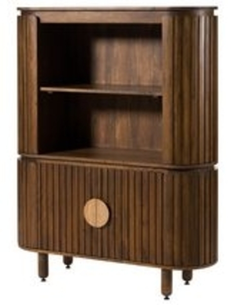 Massivmoebel24 Highboard (Massivholz), Mango 120x40x150 braun geölt KYOTO #115 Bild 6