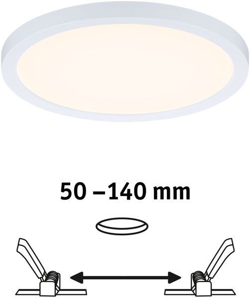 Paulmann No. 93032 LED Einbaupanel Areo VariFit IP44 rund 175mm Weiß 3000K