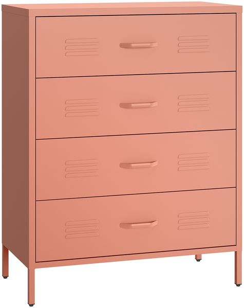skølm 'Atria' Metallkommode, terrakotta, 100x40x80 cm, Metallschrank mit 4 Schubladen Bild 9
