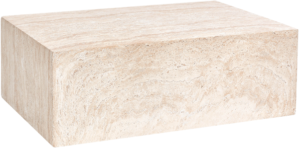 Couchtisch NOBRES 90 cm 66 cm Travertinoptik
