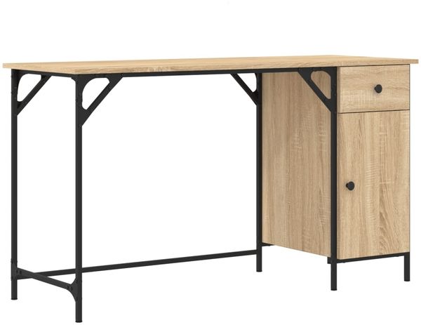 vidaXL Computertisch Sonoma-Eiche 131x48x75 cm Holzwerkstoff 836219 Bild 2