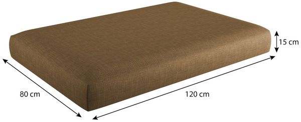 sunnypillow Palettenkissen mit abnehmbarem Bezug UV - beständig Outdoor wasserdicht Kaltschaum Palettenauflage Palettenpolster Palettensofa Sitzkissen Rückenlehne 8er Set 120x80 Braun Bild 4