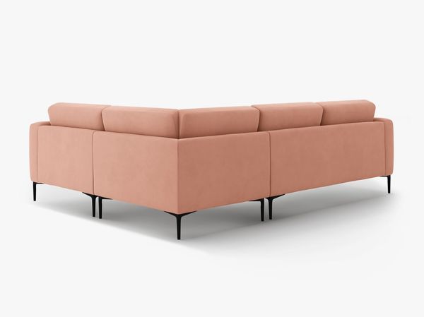Micadoni Ecksofa Bemy 4-Sitzer Rechts Samt Rosa Bild 3