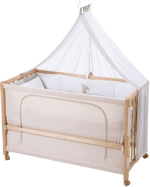 roba Roombed 'Liebhabär' - 60 x 120 cm - Baby- & Beistellbett zum Elternbett - Inkl. Textilausstattung