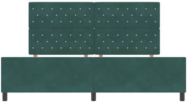vidaXL Boxspringbett mit Kopfteil Dunkelgrün 200 x 200 cm Samt 3344900 Bild 7