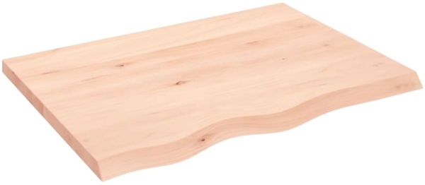 vidaXL Waschtischplatte 80x60x(2-4) cm Massivholz Unbehandelt 3156027