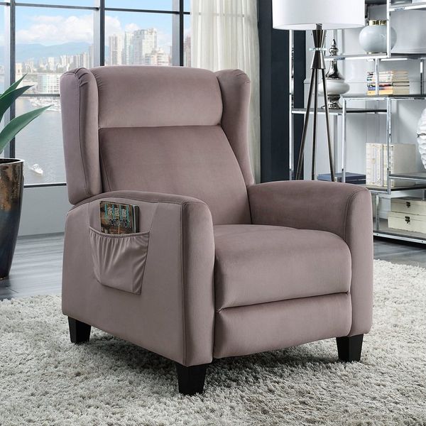 ATLANTIC home collection TV-Sessel Timon, klassischer Ohrensessel mit Relaxfunktion und praktischer Seitentasche