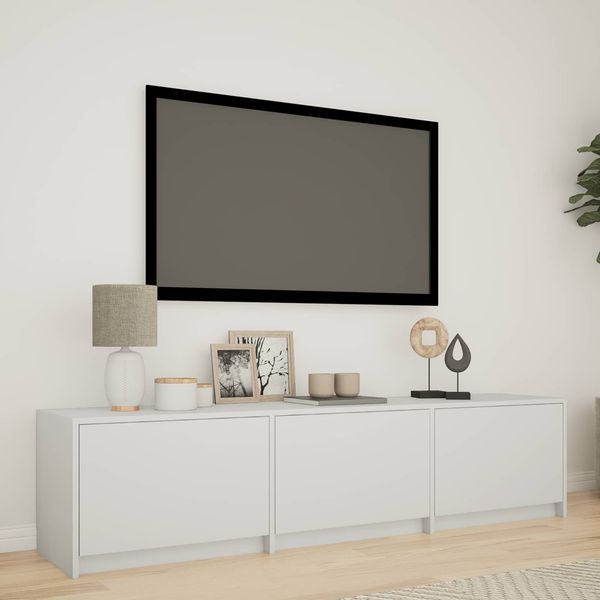 vidaXL Fernsehschrank mit LED Weiß 165 x 34 x 40 cm Holzwerkstoff 3418722